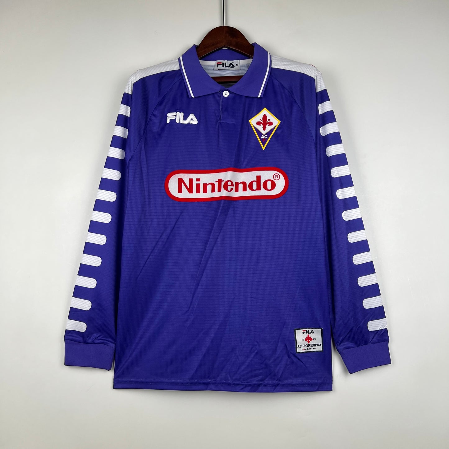 Retro Football Jersey Fiorentina 1998 Long Sleeve