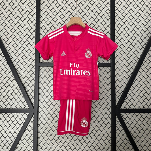 Kids Retro Football Kit Real Madrid 2014-2015 (Pink)