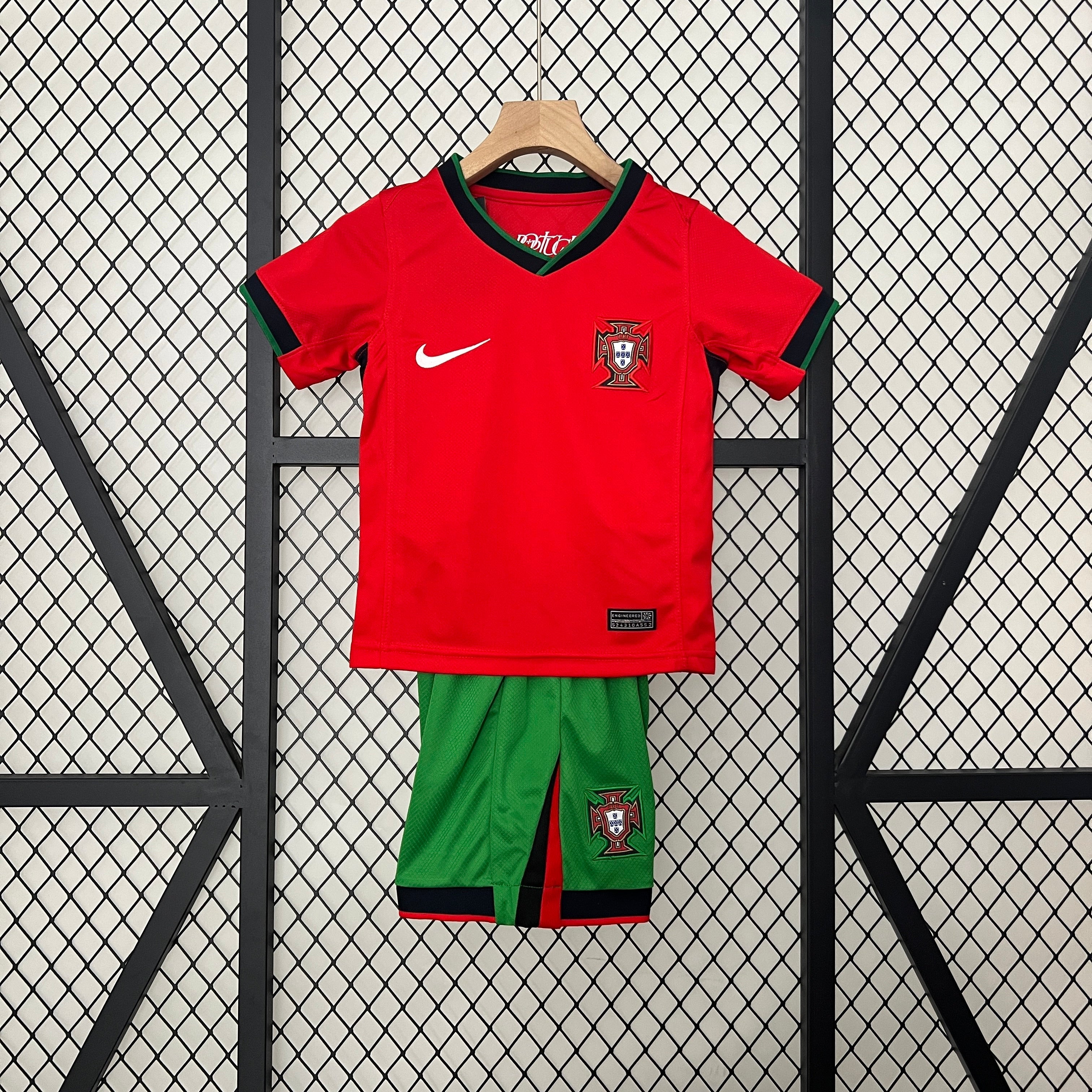 Portugal 2024 Kids Football Kit Home