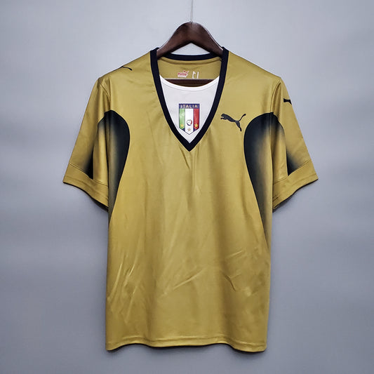 Italy 2006 Golden Goalkeeper Retro Football Jersey