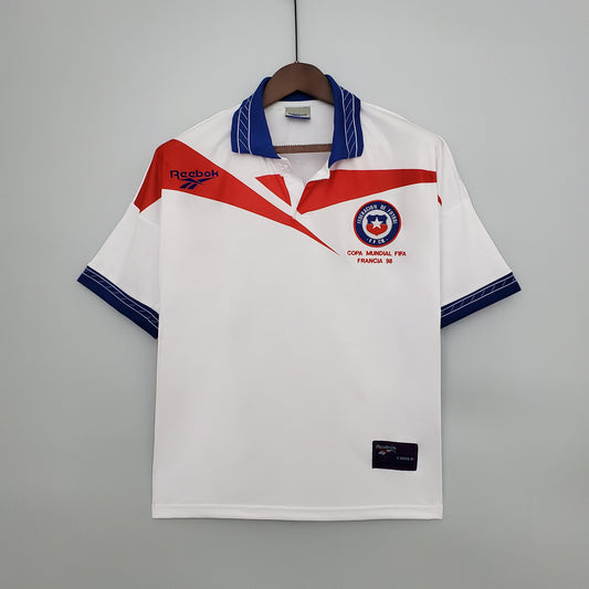 Chile 1998 Retro Football Jersey White