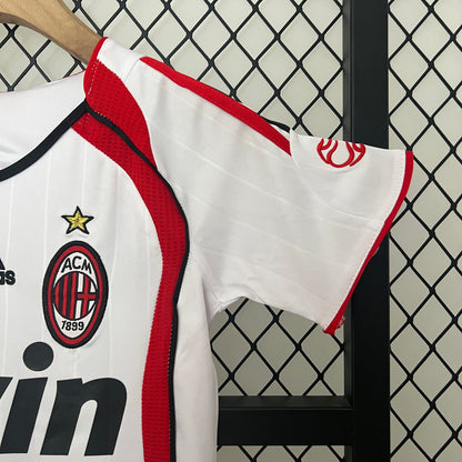 AC Milan 2006-2007 Retro Kids Football Kit (White)