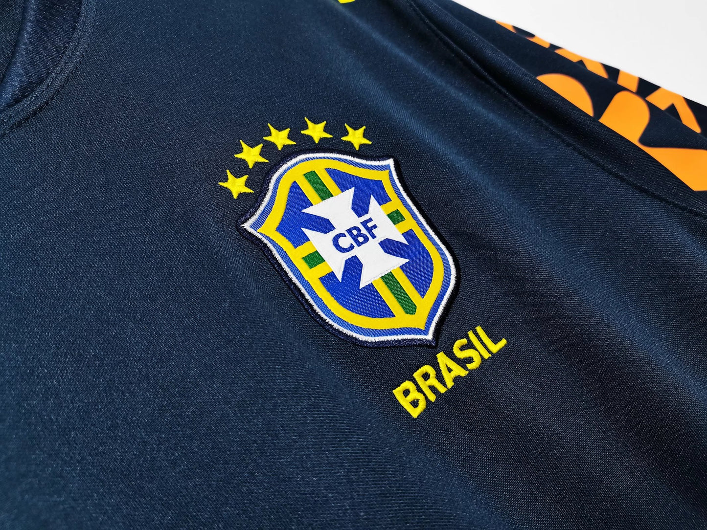 Brazil 2020 Retro Football Jersey Blue Training