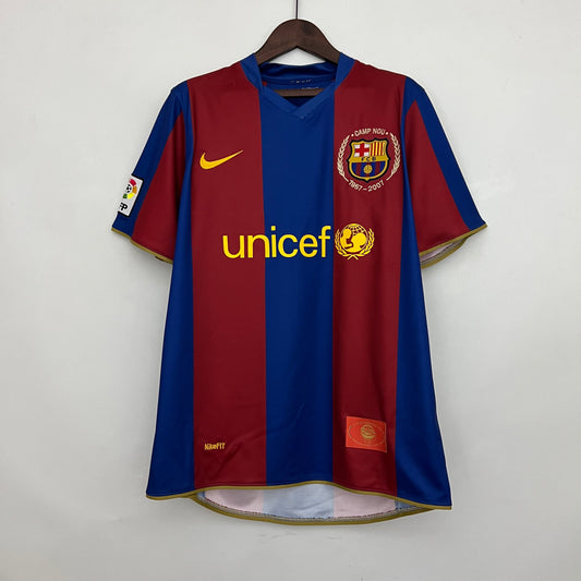 Barcelona 2007 - 2008 Local Retro Football Jersey