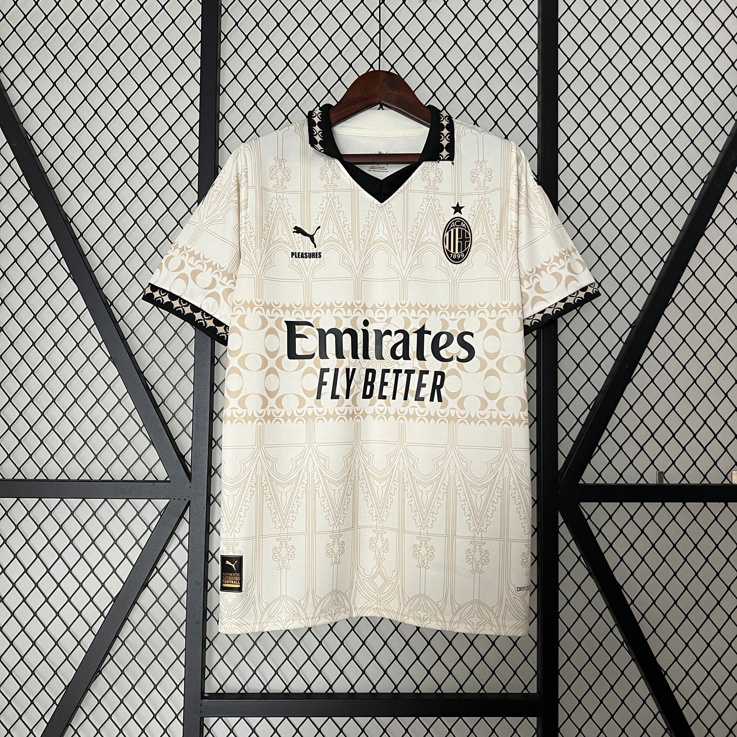 AC Milan Thematic Football Jersey (Pleasures 2023 Beige)