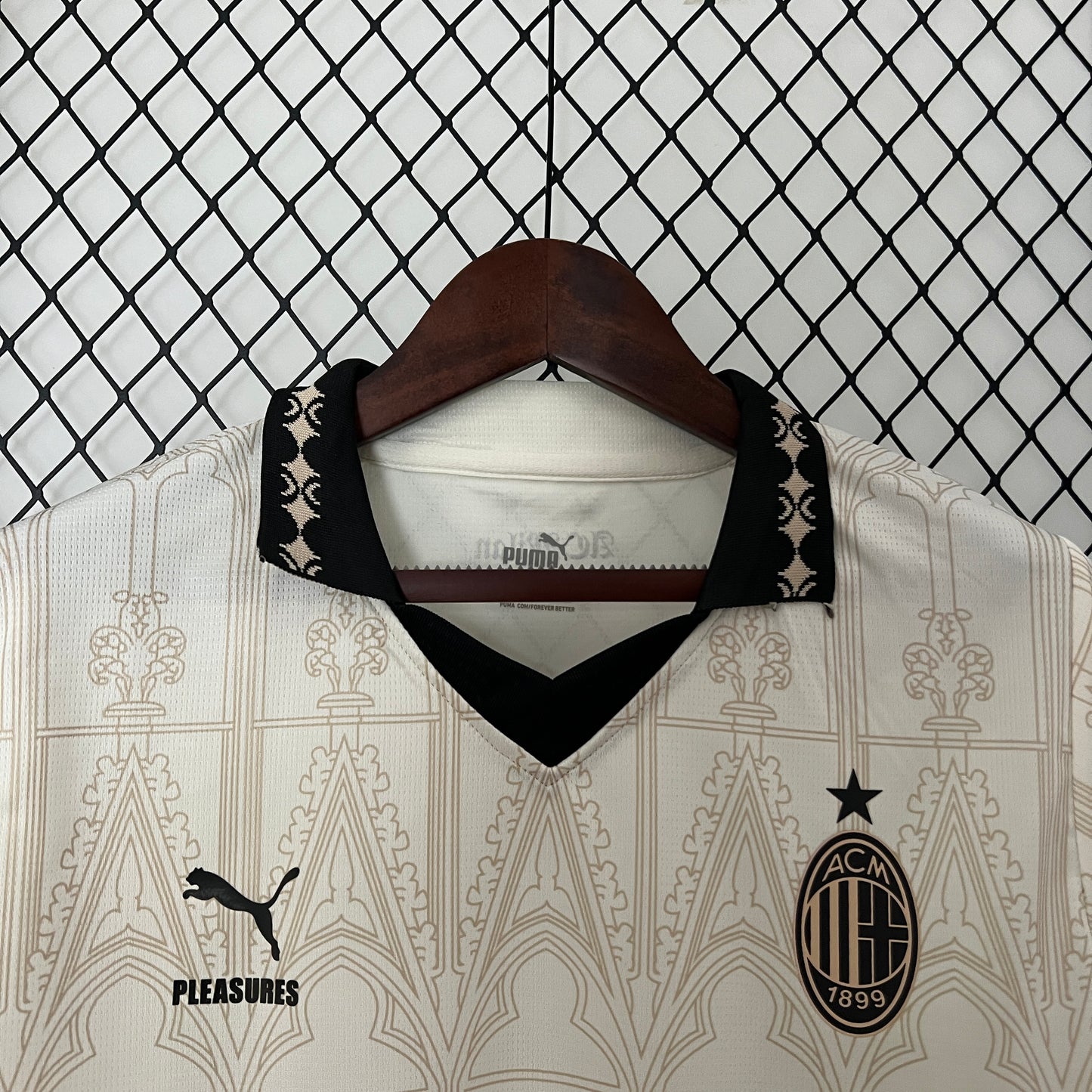 AC Milan Thematic Football Jersey (Pleasures 2023 Beige)