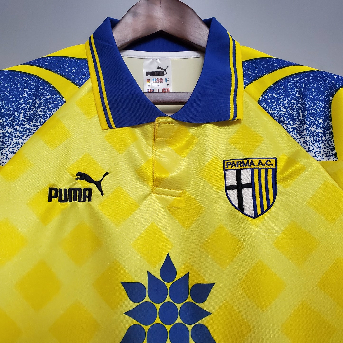 Parma 1995 - 1997 Yellow Retro Football Jersey