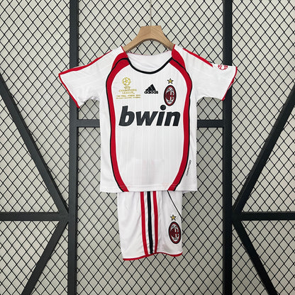 AC Milan 2006-2007 Retro Kids Football Kit (White)