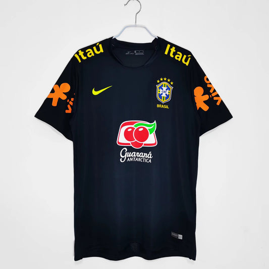 Brazil 2020 Retro Football Jersey Blue Training