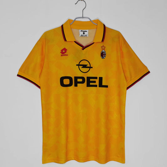 Retro Football Jersey of AC Milan 1995-1996 Yellow