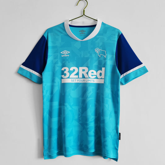 Retro Football Jersey Derby County 2021 Cyan