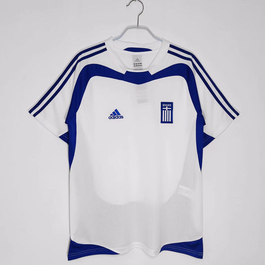 Retro Football Jersey Greece 2004 White