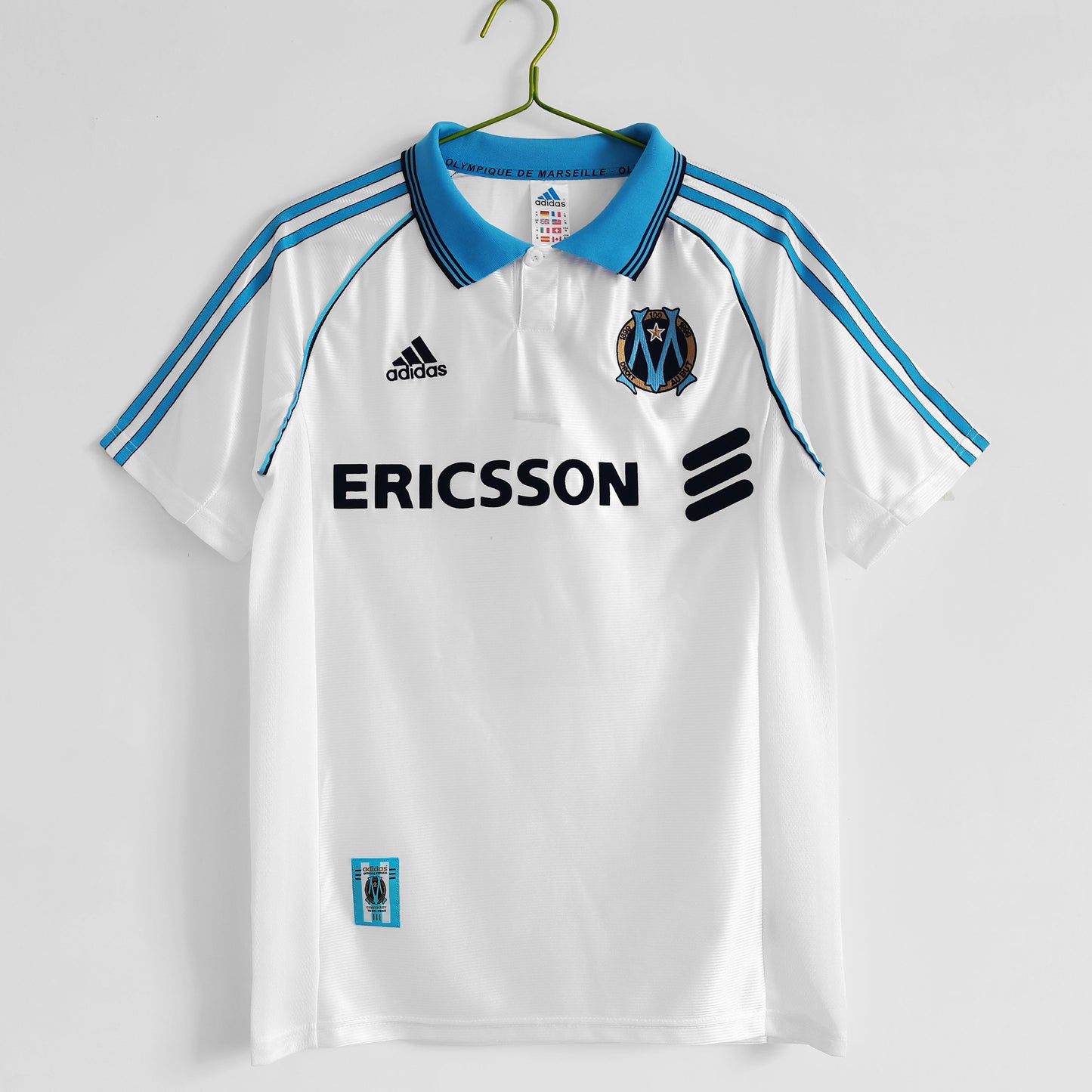 Retro Olympique de Marseille Football Jersey 1998 White