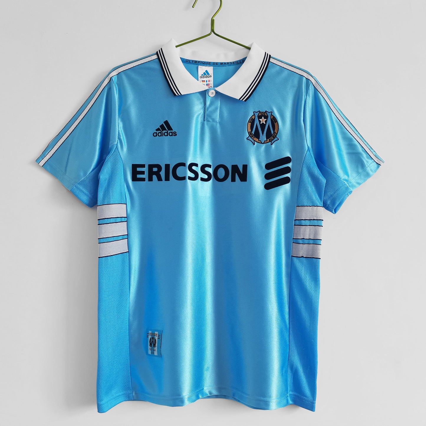 Retro Olympique de Marseille Football Jersey 1998 Aqua