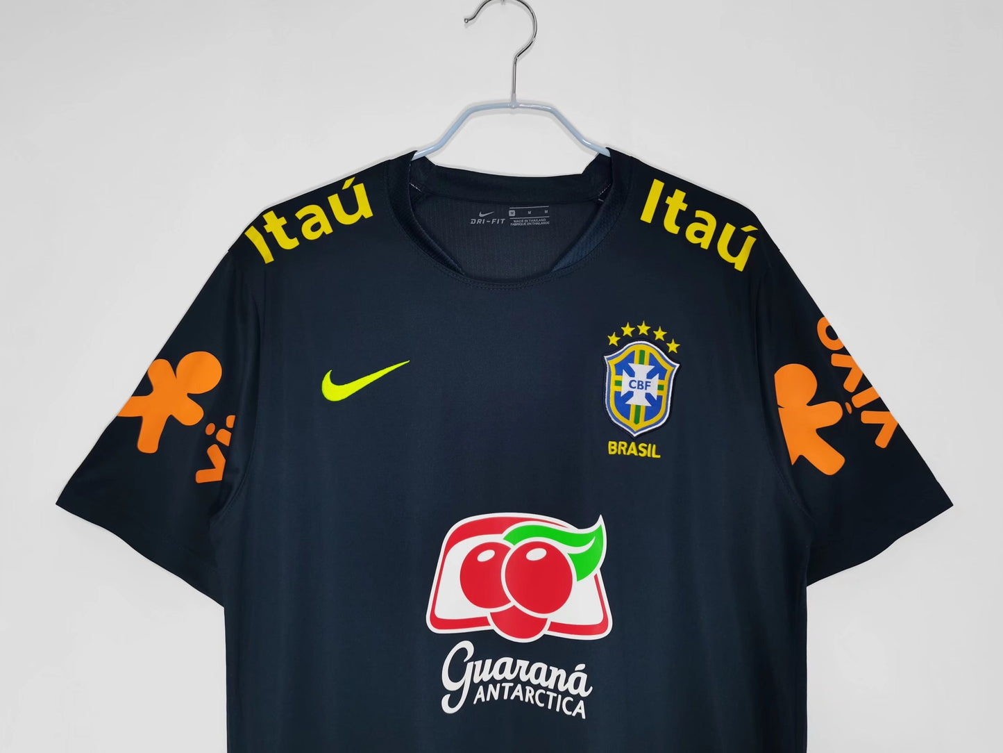 Brazil 2020 Retro Football Jersey Blue Training