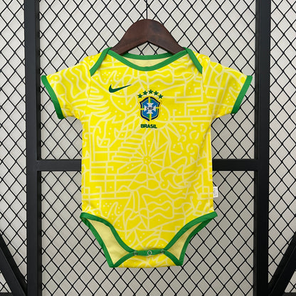 Aussie Baby Soccer Romper - Brazil