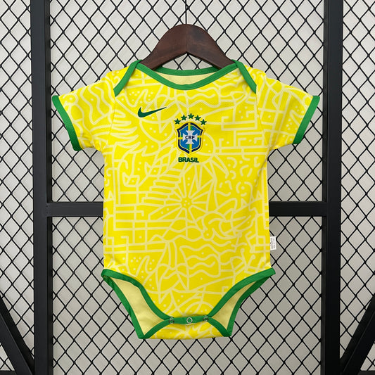 Aussie Baby Soccer Romper - Brazil