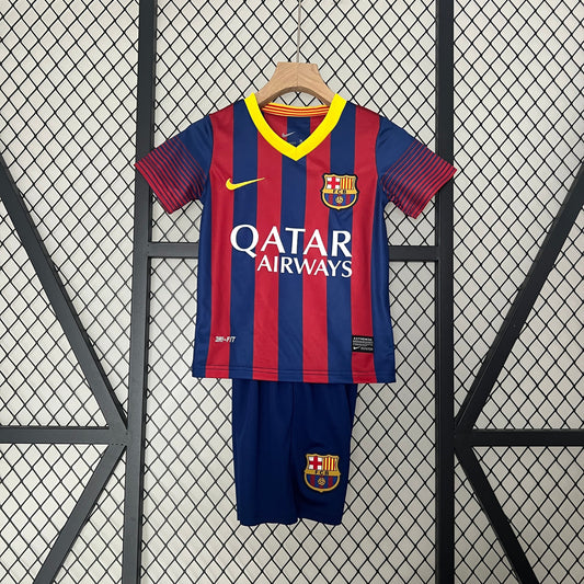 Kids Retro Football Kit Barcelona 2013-2014