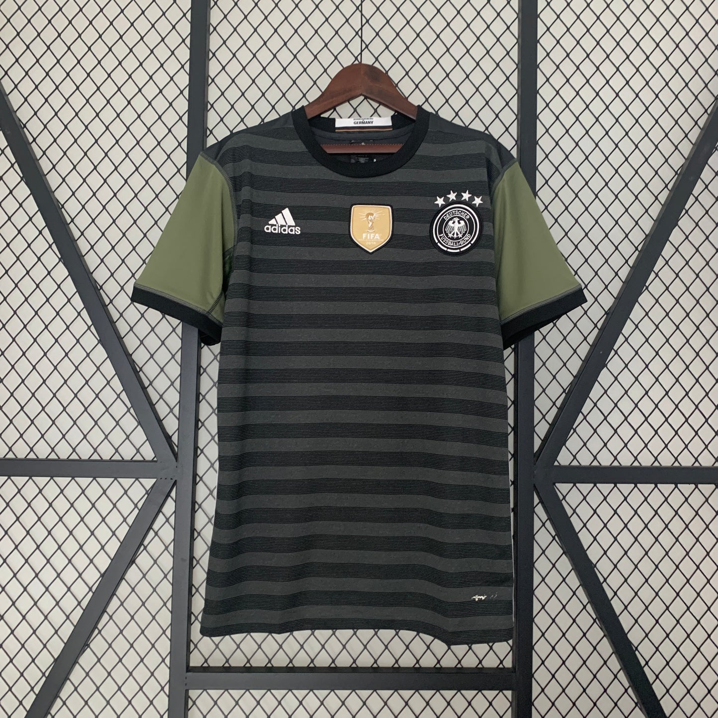 Germany 2016 Black Retro Football Jersey (Away)