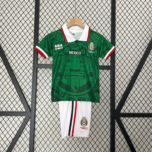 Kids Retro Football Kit Mexico 1998