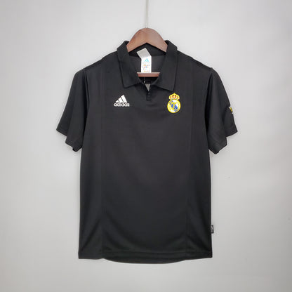 Real Madrid 2002 - 2003 Retro Football Jersey (Home) Black